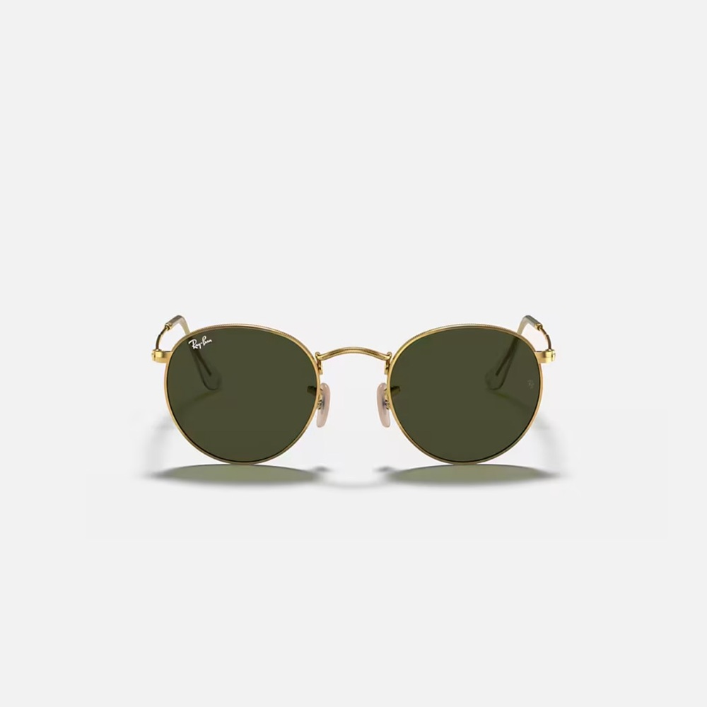 Ray-Ban Gold Frame Sunglasses with Green Lenses